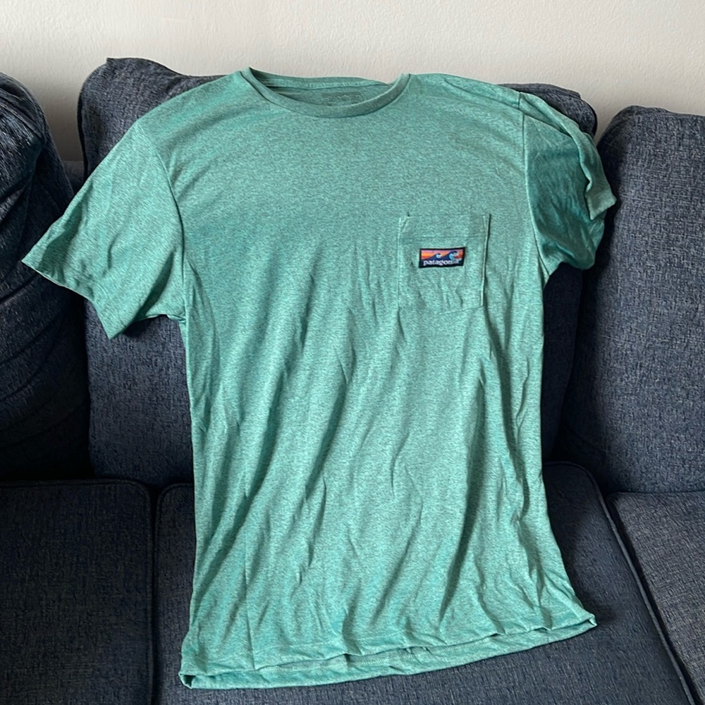 Patagonia Green Men’s Tee Shirt - M (Slim Fit) - NWT